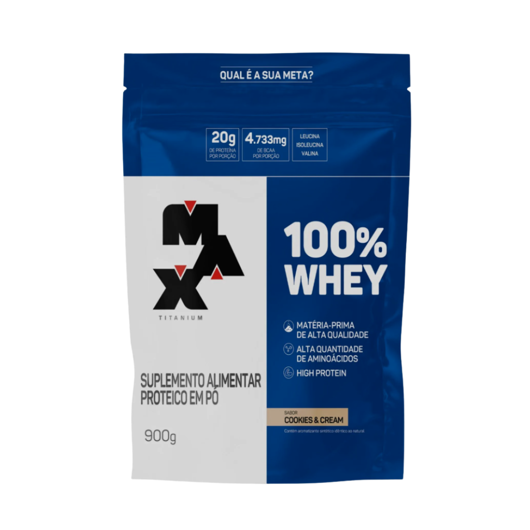 MAX TITANIUM WHEY CONCENTRADO 100% REFIL 900G