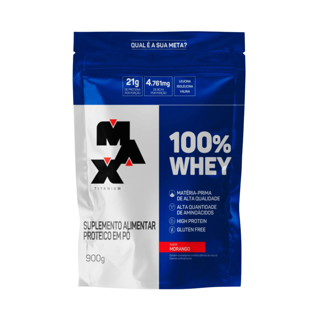MAX TITANIUM WHEY CONCENTRADO 100% REFIL 900G
