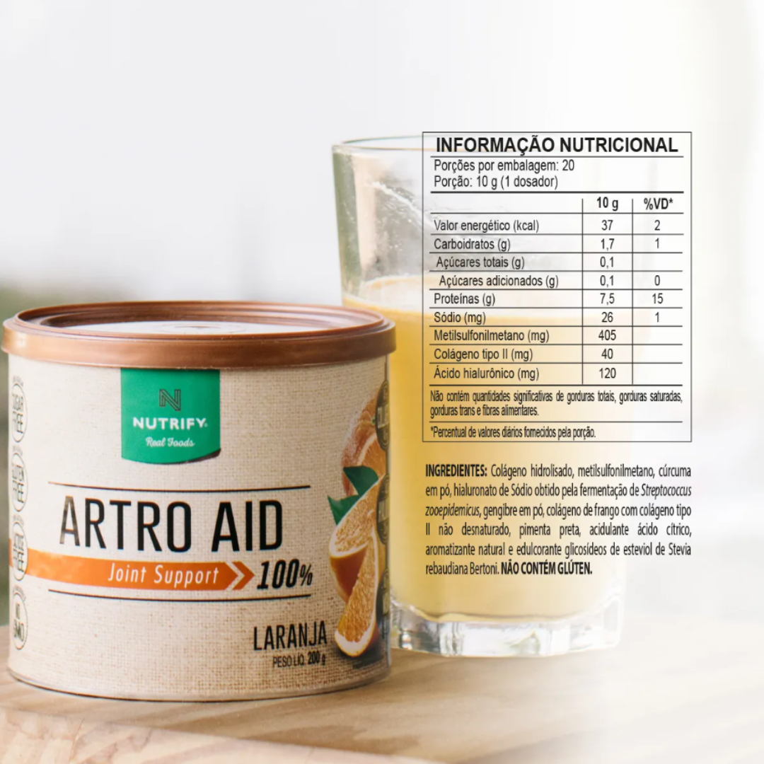 NUTRIFY COLÁGENO ARTRO AID LATA 200G LARANJA