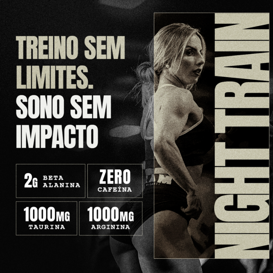 MAX TITANIUM PRE-TREINO (SEM CAFEINA) NIGHT TRAIN POTE 300G SABOR CITRUS