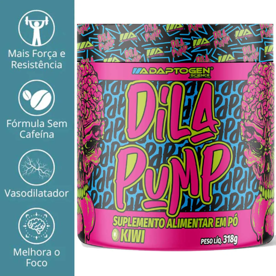ADAPTOGEN PRÉ-TREINO DILA PUMP (SEM CAFEINA) POTE 318G