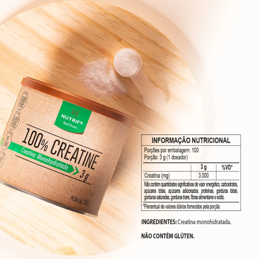 NUTRIFY CREATINA 100% MONOHIDRATADA 300G LATA
