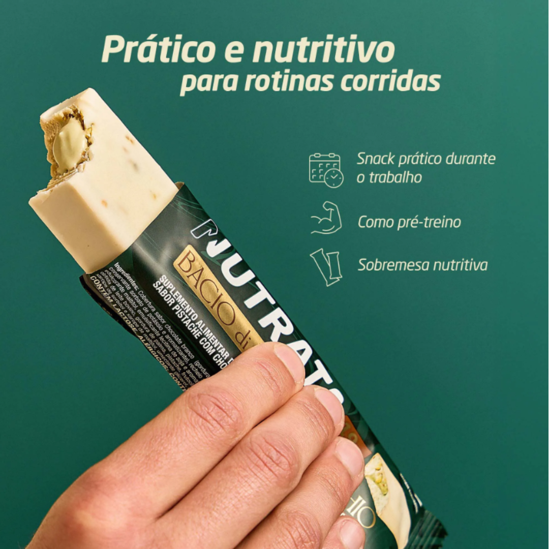 NUTRATA BARRA DE PROTEÍNA 70G - BACIO DI LATTE PISTACHE