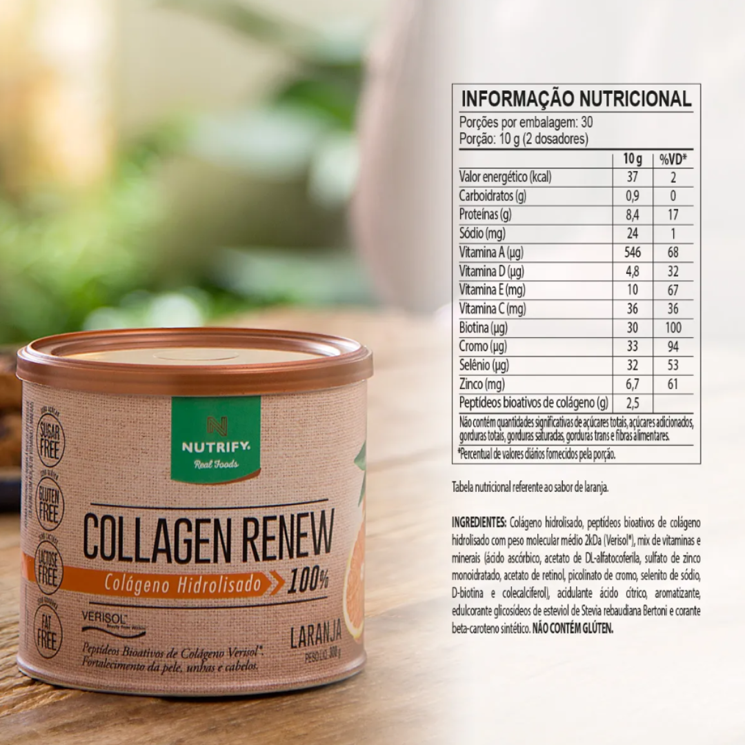 NUTRIFY COLÁGENO COLLAGEN RENEW LATA 300G