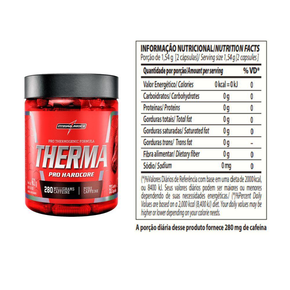 INTEGRAL MÉDICA TERMOGÊNICO THERMA PRO HARDCORE POTE 60CAPS