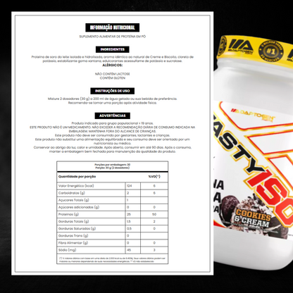 ADAPTOGEN WHEY ISOLADO TASTYISO POTE 900G