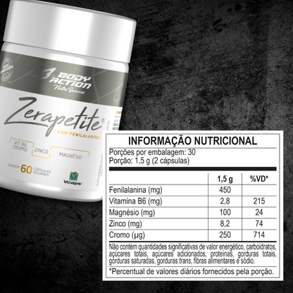 BODYACTION TERMOGENICO ZERAPETITE 60CPS