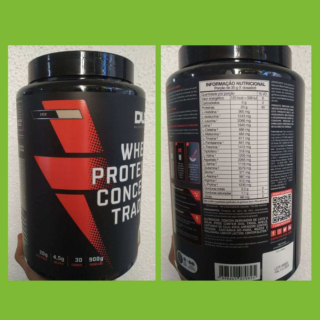 DUX WHEY PROTEIN CONCENTRADO POTE 900G