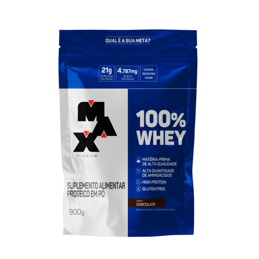 MAX TITANIUM WHEY CONCENTRADO 100% REFIL 900G