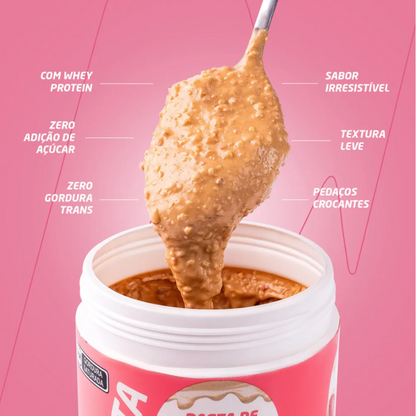 NUTRATA PASTA DE AMENDOIM C/ WHEY POTE 600G SABOR MORANGO