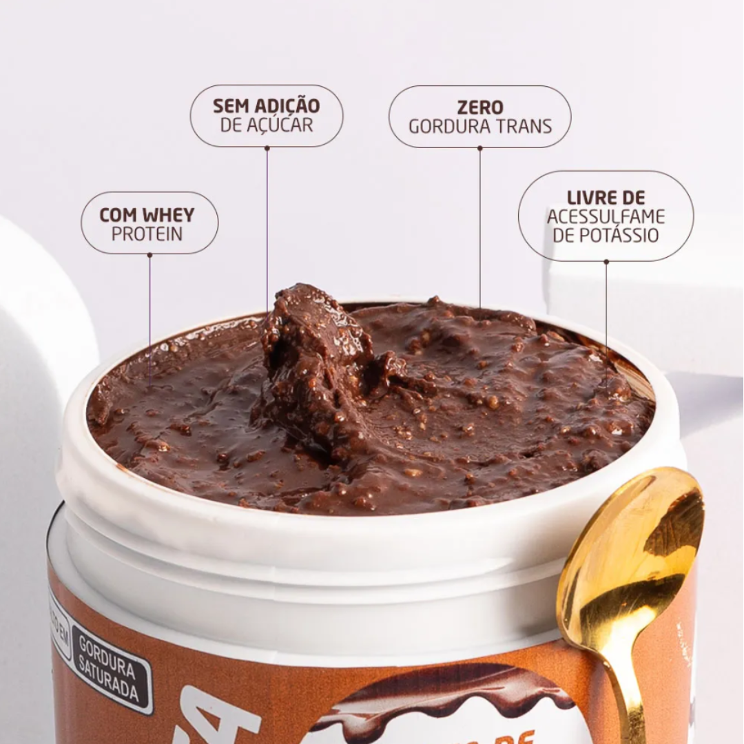 NUTRATA PASTA DE AMENDOIM C/ WHEY POTE 600G SABOR BROWNIE