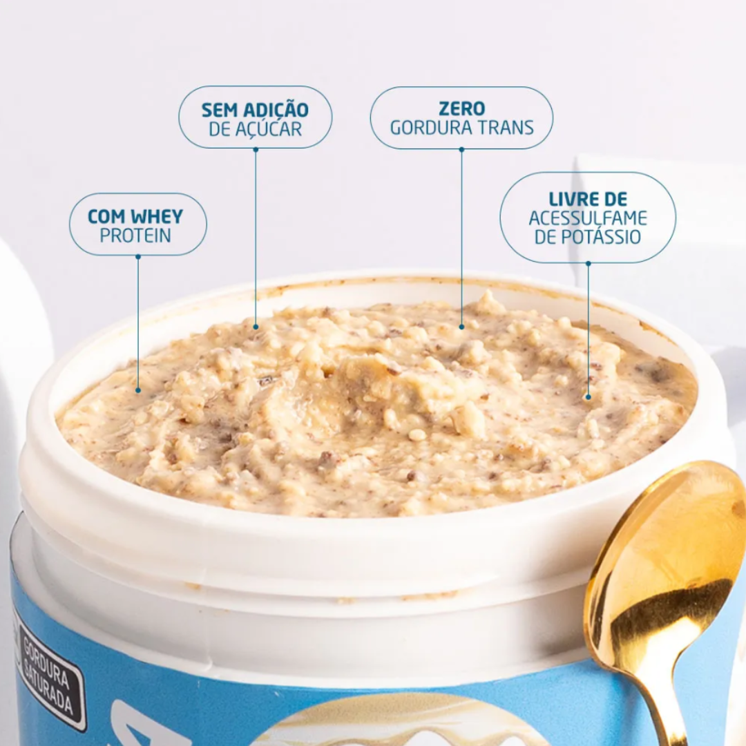 NUTRATA PASTA DE AMENDOIM C/ WHEY POTE 600G SABOR COOKIES & CREAM