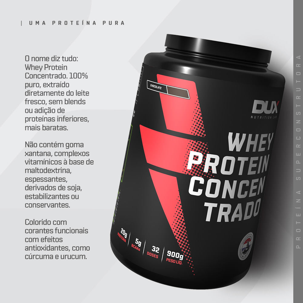 DUX WHEY PROTEIN CONCENTRADO POTE 900G