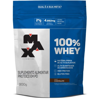 MAX TITANIUM WHEY CONCENTRADO 100% REFIL 900G