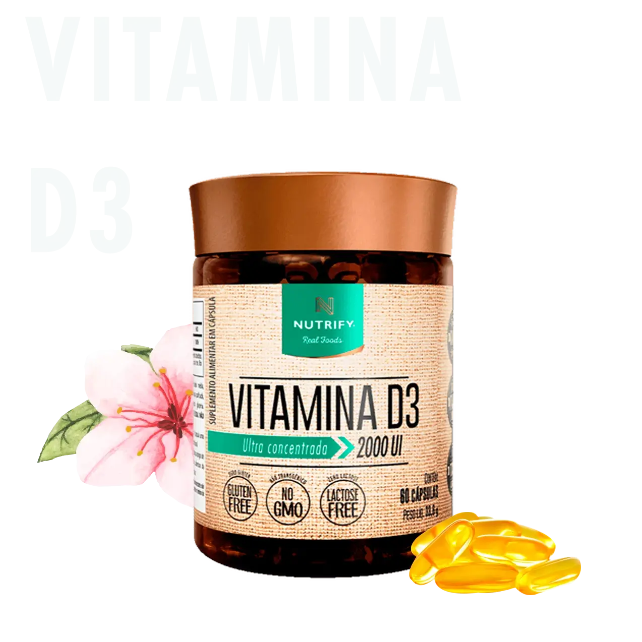 NUTRIFY VITAMINA D3 60 CAPSULAS