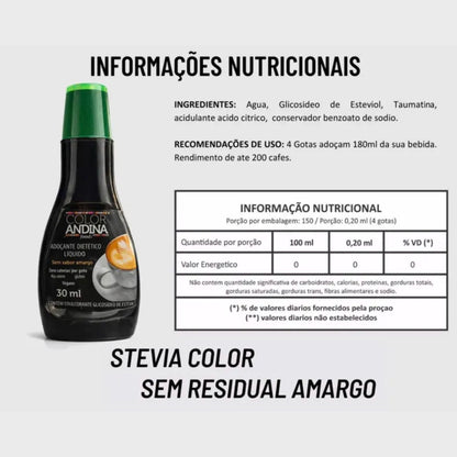 COLOR ANDINA ADOCANTE STEVIA LIQUIDO 30ML