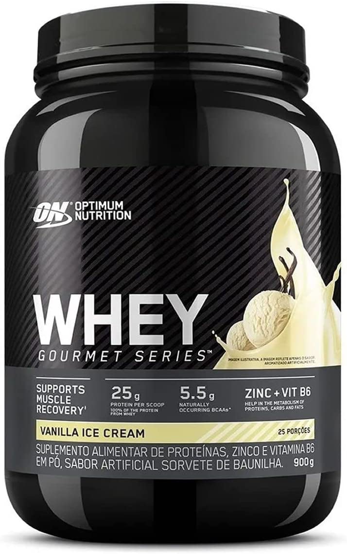 OPTIMUM NUTRITION WHEY GOURMET POTE 900G BAUNILHA