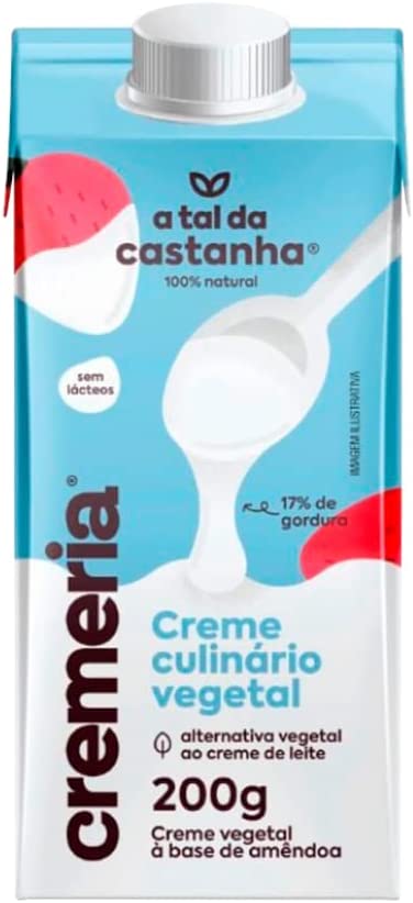 A TAL DA CASTANHA CREME DE LEITE VEGETAL CREMERIA 200G