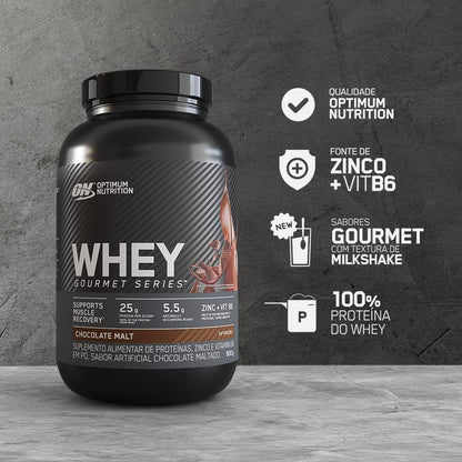 OPTIMUM NUTRITION WHEY GOURMET POTE 900G BAUNILHA