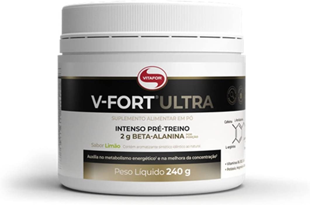 VITAFOR PRÉ-TREINO V-FORT ULTRA POTE 240G LIMÃO